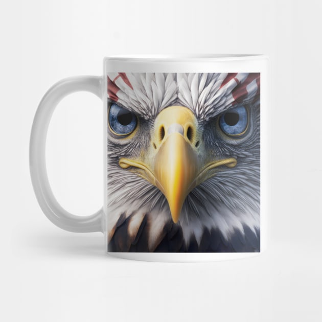 USA, Bald Eagle, America, American Flag, by thewandswant